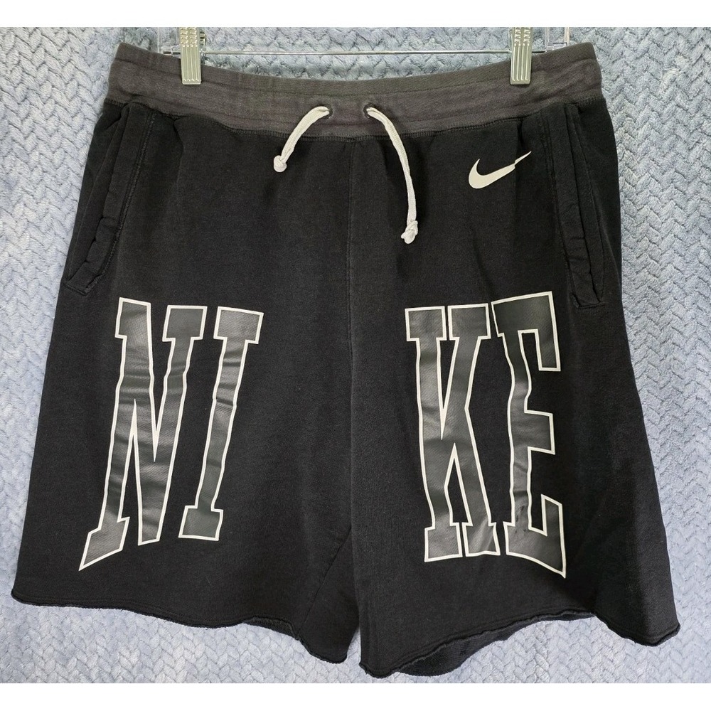 Nike Spellout Sportswear Swoosh Fleece Shorts Black Mens CK0148-010 Super Soft